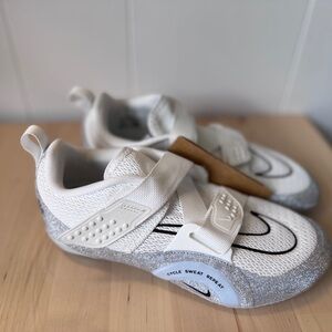 Nike White and Silver Athletic Shoes